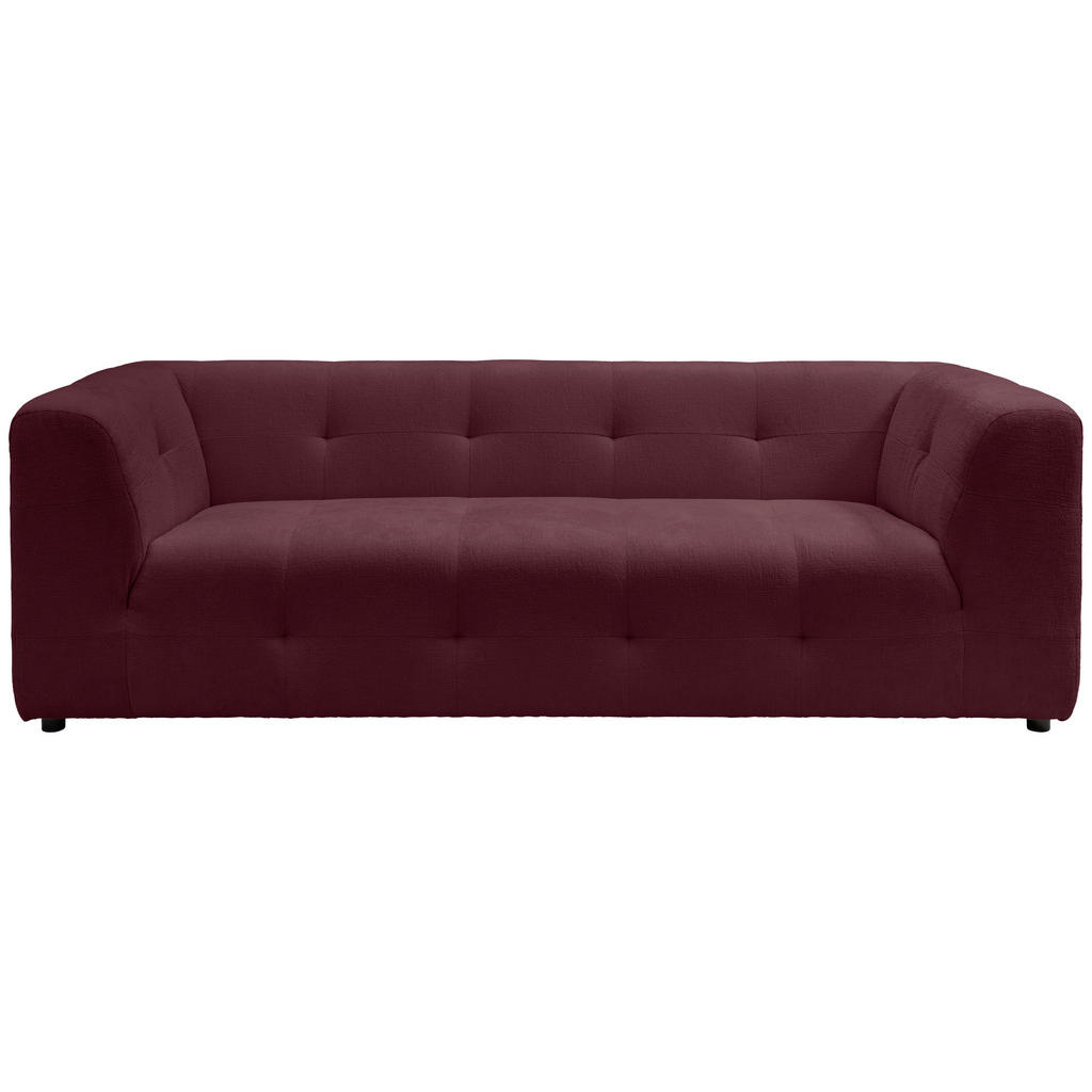 Thumbnail - Livetastic 2,5-Sitzer, Bordeaux, Textil, Uni, 218x72x95 cm, Made in EU, Typenauswahl, Stoffauswahl, Rücken echt, Wohnzim...