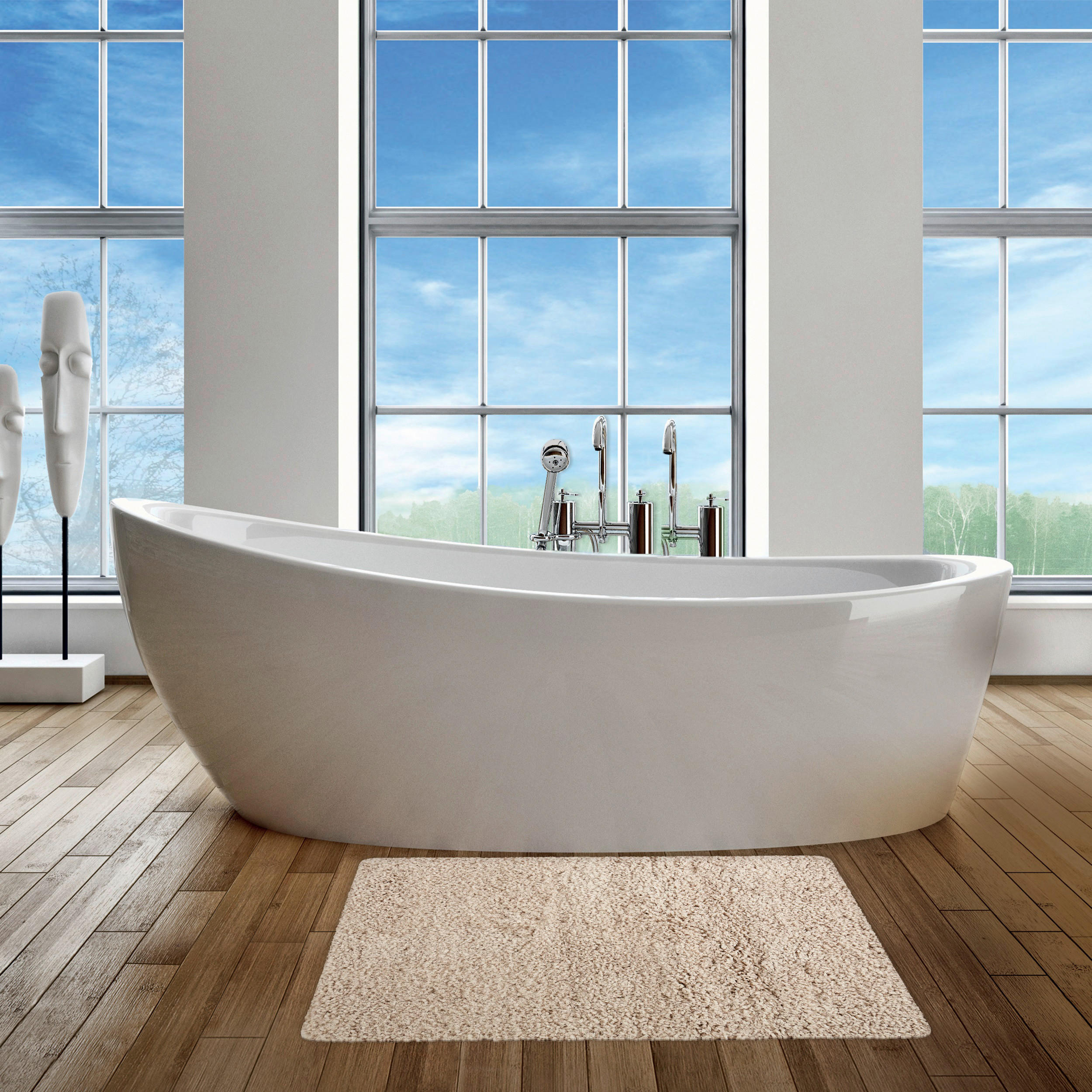 BADTEPPICH Beige 70/50 cm  - Beige, KONVENTIONELL (70/50cm) - Spirella