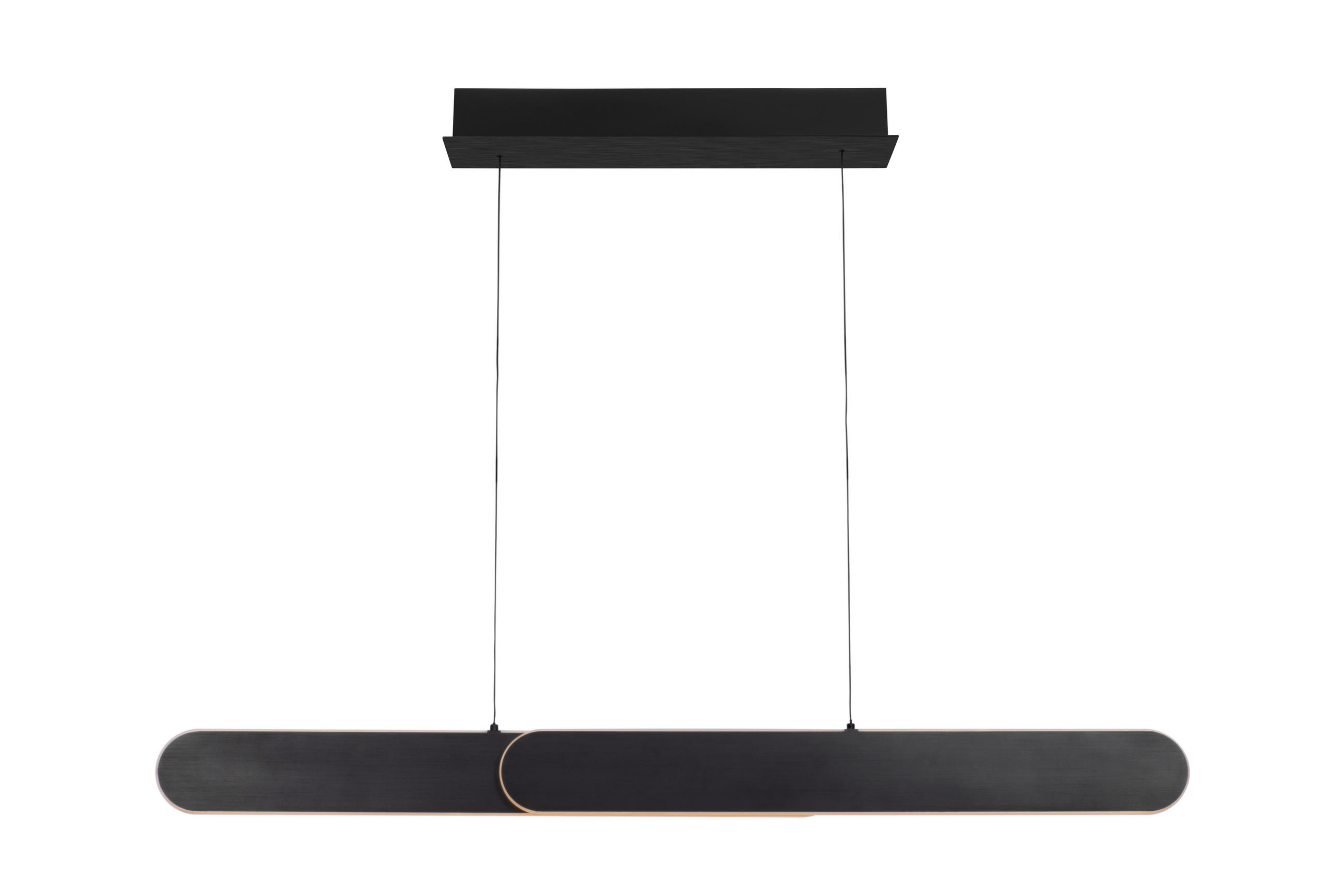 LED-HÄNGELEUCHTE Otis Linear 115/7,5/150 cm   - Schwarz, Design, Metall (115/7,5/150cm) - Dieter Knoll