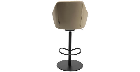 BARHOCKER in Metall, Leder Beige - Beige/Schwarz, Design, Leder/Metall (59/109,5-120/42cm) - Johann Jakob