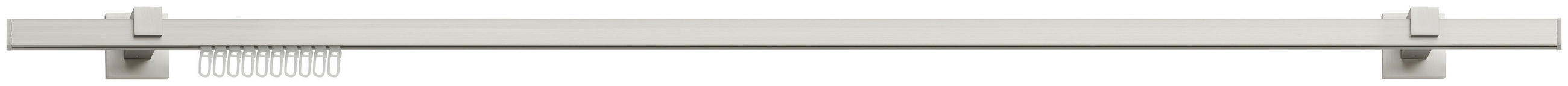 VORHANGSTANGENSET  240 cm  - Edelstahlfarben, Design, Metall (240cm) - Homeware