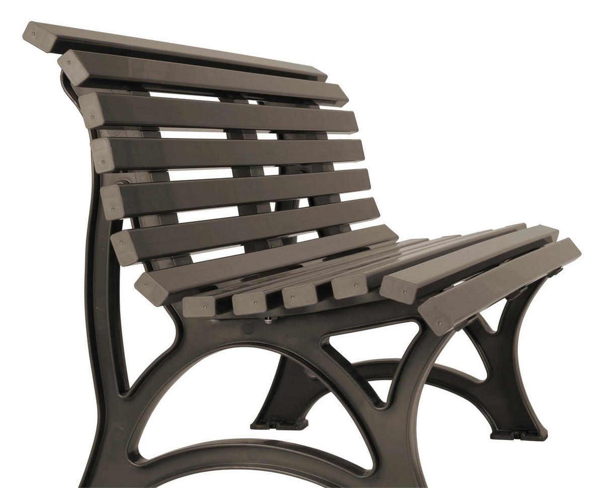 GARTENBANK 150/80/64 cm   - Braun, Basics, Kunststoff (150/80/64cm) - Modante