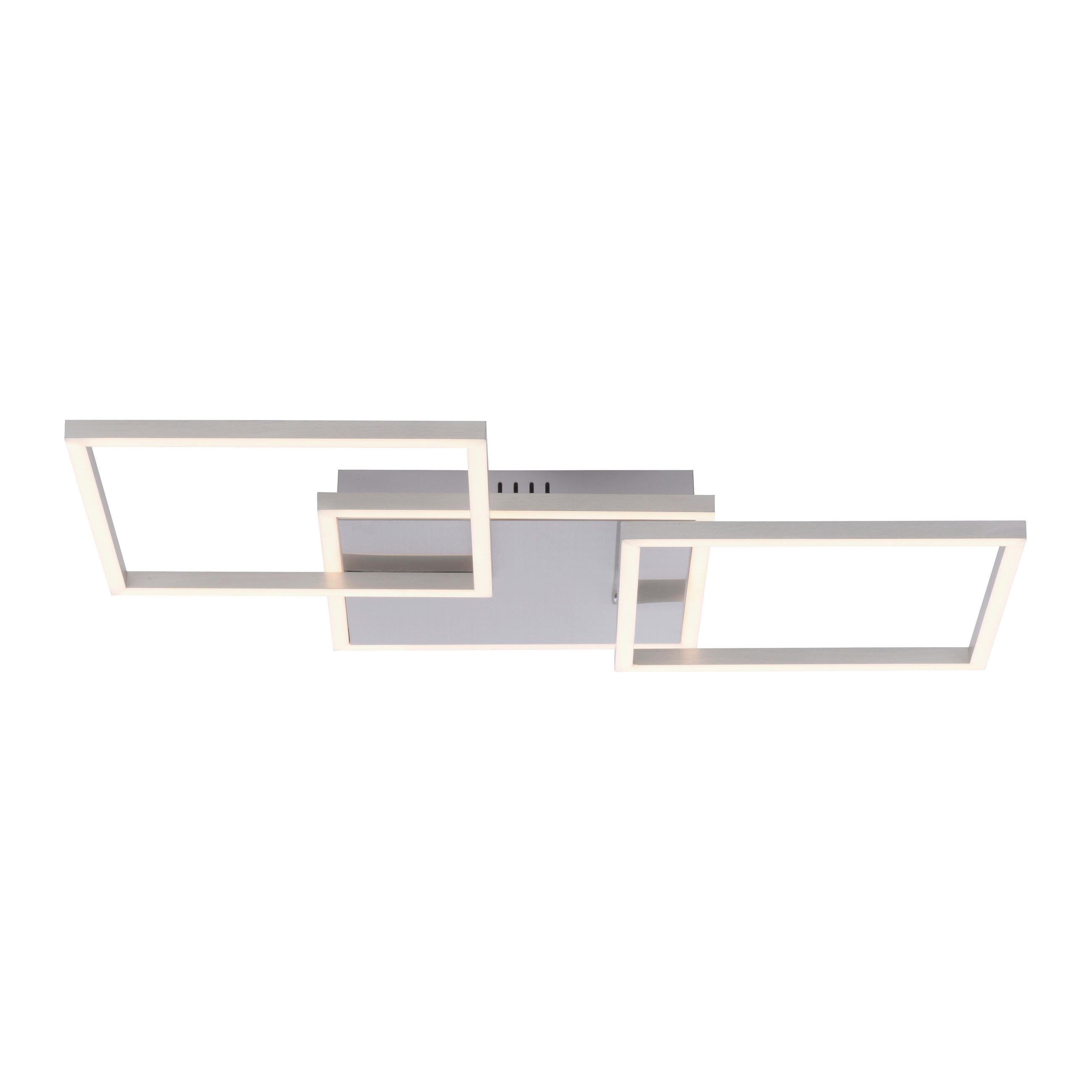LED-Deckenleuchte Iven 75/45/7,3 cm   - Silberfarben, Basics, Kunststoff/Metall (75/45/7,3cm) - Just Light
