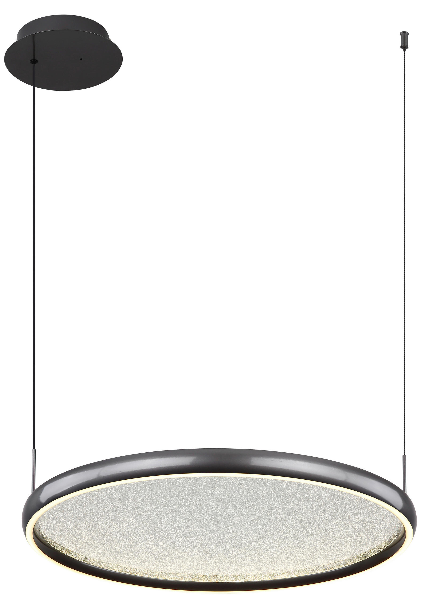 ZÁVĚSNÉ LED SVÍTIDLO, 63/60/150 cm - bílá/černá, Design, kov/plast (63/60/150cm) - Globo