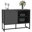 SIDEBOARD Anthrazit, Schwarz  - Anthrazit/Schwarz, MODERN, Holzwerkstoff/Metall (100/75/41cm) - Novel