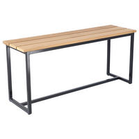 GARTENBANK 100/45/29 cm Teakholz   - Schwarz/Teakfarben, KONVENTIONELL, Holz/Metall (100/45/29cm) - Jan Kurtz