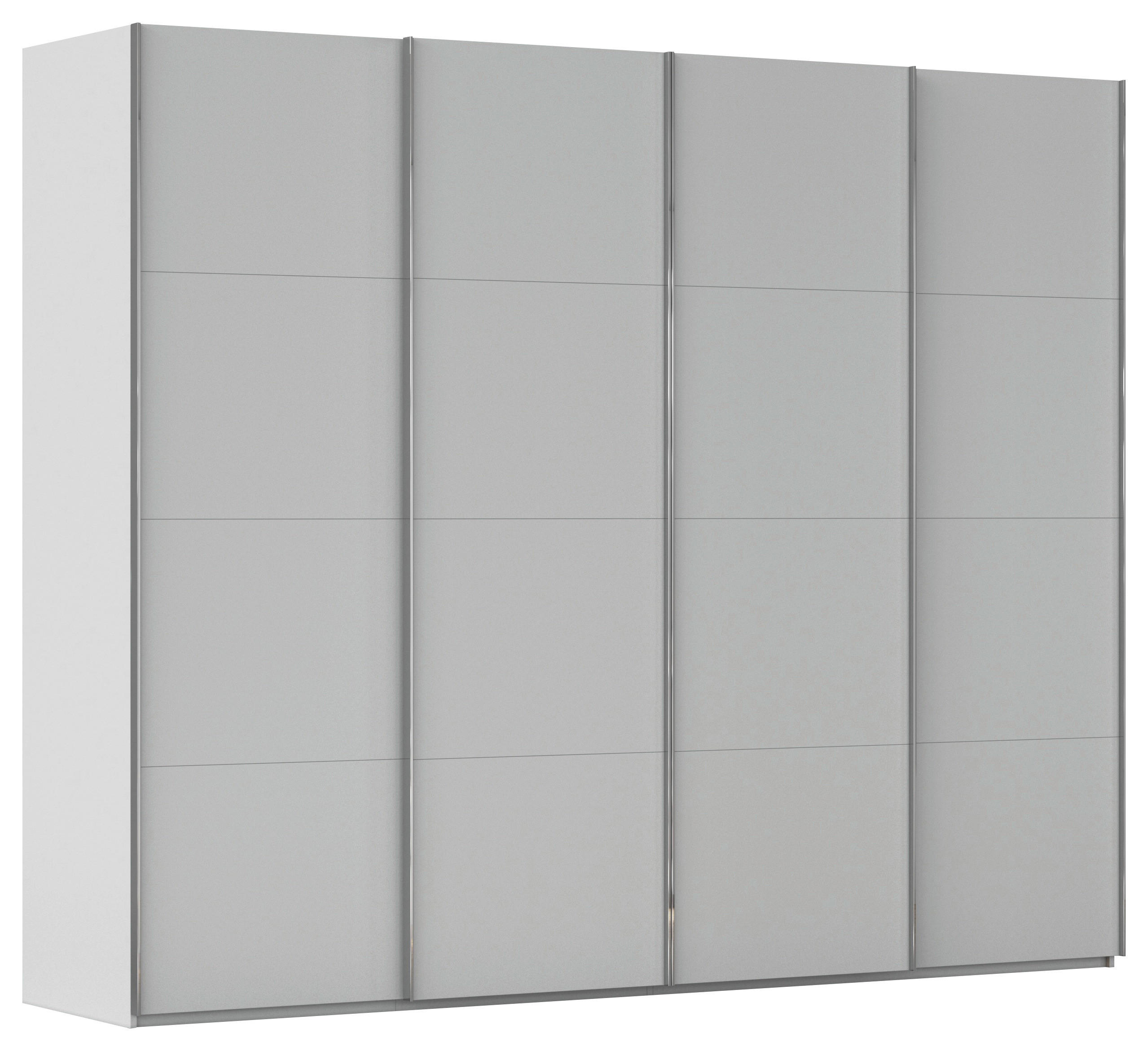 SCHWEBETÜRENSCHRANK Seidengrau  - Chromfarben/Seidengrau, Design, Holzwerkstoff/Metall (271/235/68cm) - Novel