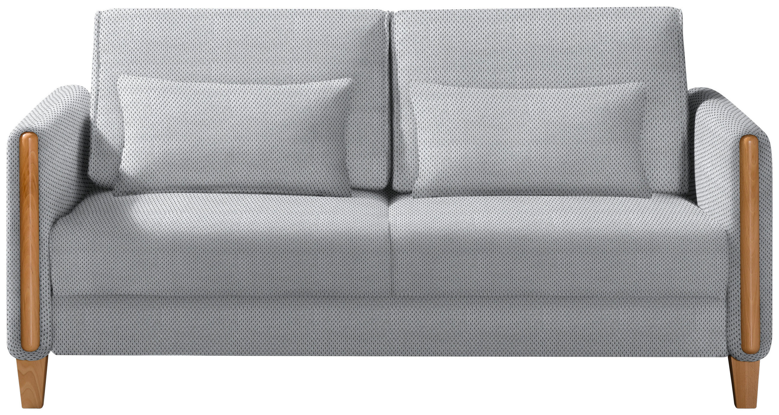 SCHLAFSOFA in Holz, Textil Buchefarben, Hellgrau  - Buchefarben/Hellgrau, Design, Holz/Textil (174/88/104cm) - Niels Andersson