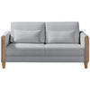 SCHLAFSOFA in Holz, Textil Buchefarben, Hellgrau  - Buchefarben/Hellgrau, Design, Holz/Textil (174/88/104cm) - Niels Andersson
