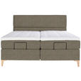 BOXSPRINGBETT 200/200 cm  in Hellbraun  - Hellbraun/Eichefarben, KONVENTIONELL, Holz/Textil (200/200cm) - Voleo