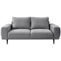 2-SITZER-SOFA in Webstoff Grau  - Schwarz/Grau, MODERN, Textil/Metall (202/89/115cm) - MID.YOU
