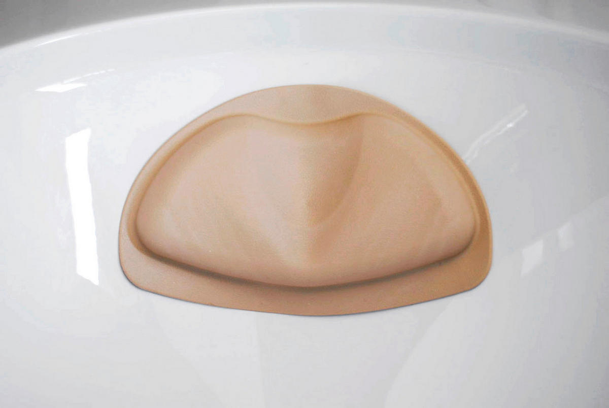 BADEWANNENKISSEN Kunststoff  - Beige, Basics, Kunststoff (30/20/3cm)