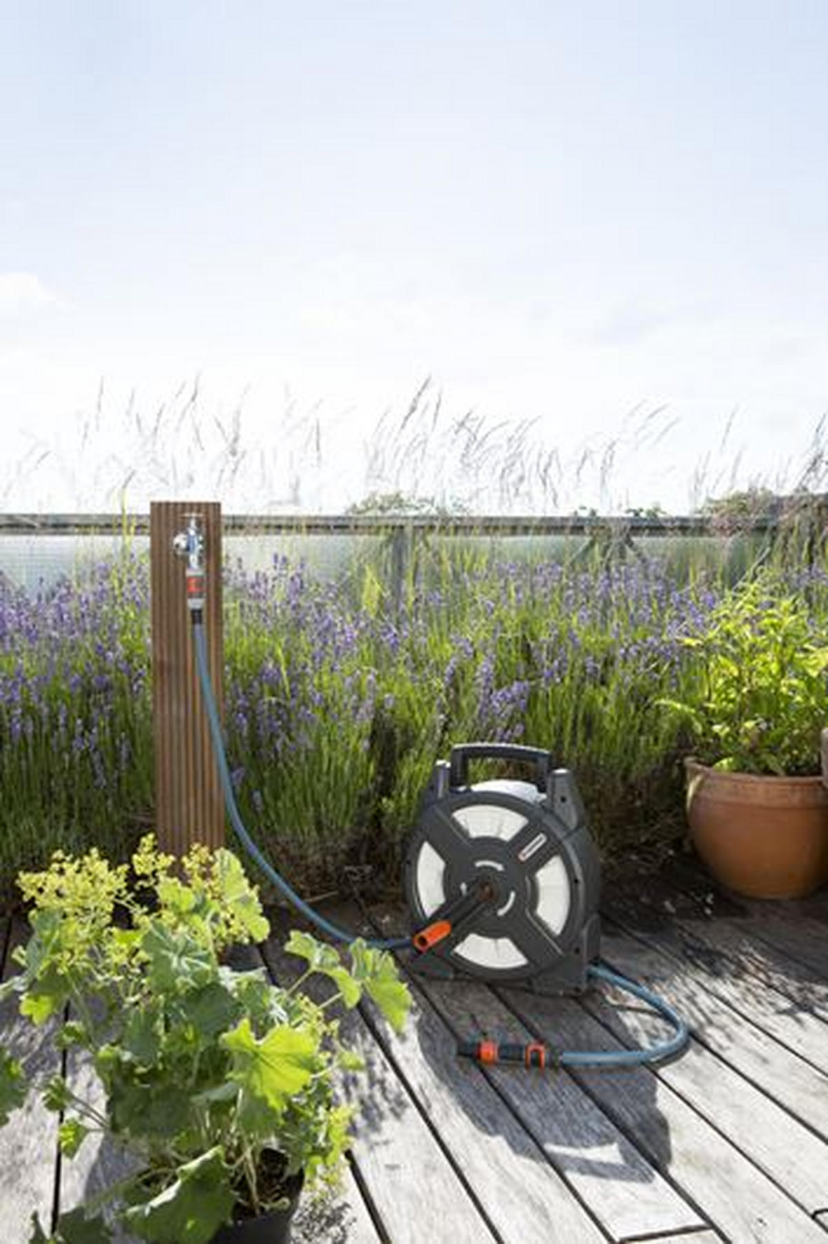 TERRASSEN SCHLAUCHBOX - Grau, Design, Kunststoff (17,6/44,9cm) - Gardena