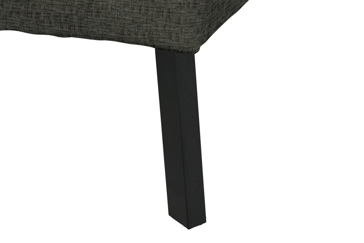 ECKSOFA in Chenille Graubraun  205/280 cm  - Graubraun/Schwarz, Design, Textil/Metall (205/280cm) - Xora