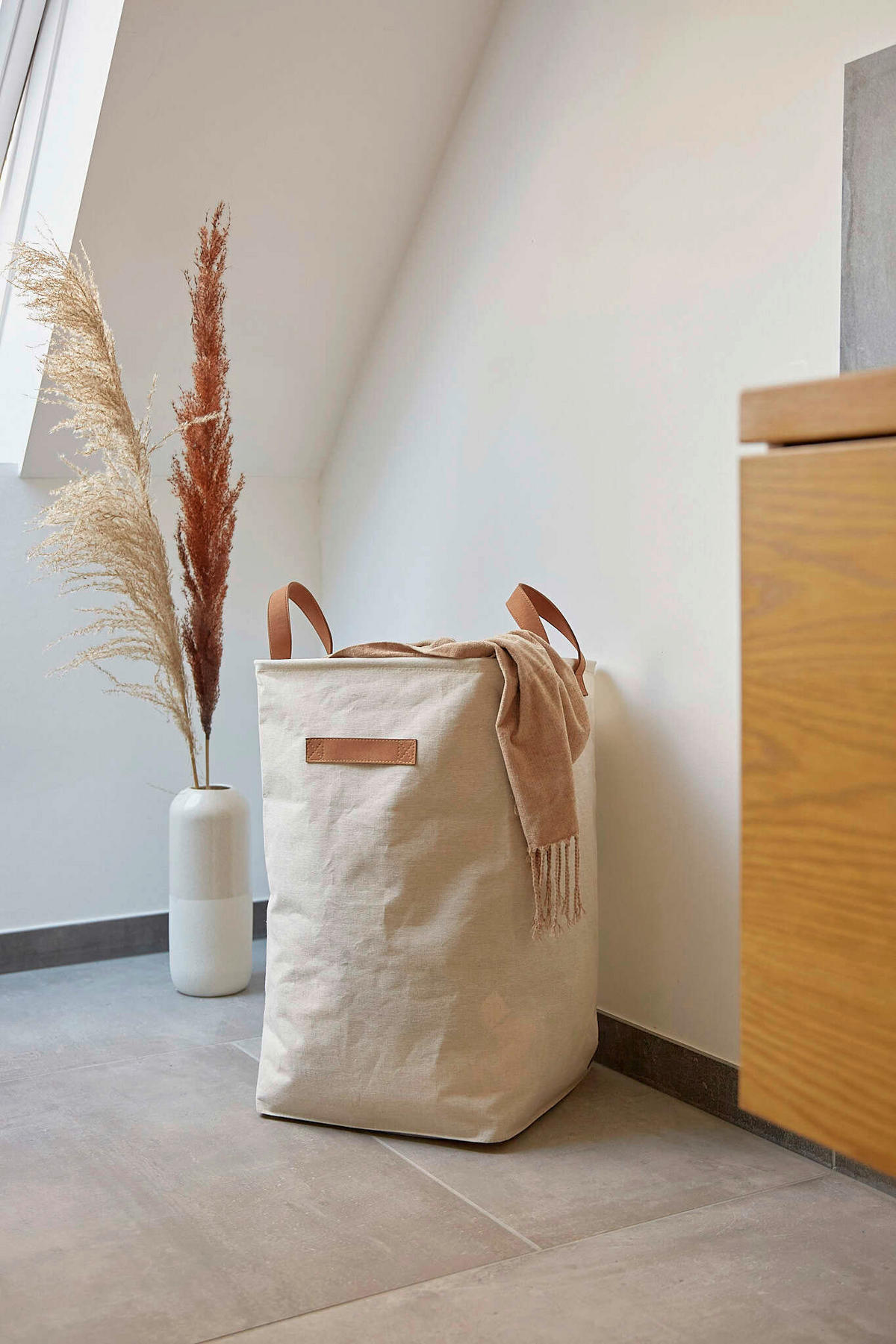 WÄSCHEKORB - Beige, Basics, Textil (35/35/58cm) - Store It