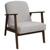 SESSEL Webstoff Grau, Beige, Dunkelbraun    - Dunkelbraun/Beige, Natur, Holz/Textil (63/78/78cm) - Livetastic