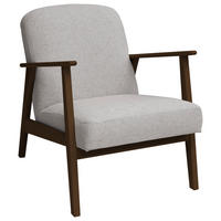 SESSEL Webstoff Grau, Beige, Dunkelbraun    - Dunkelbraun/Beige, Natur, Holz/Textil (63/78/78cm) - Livetastic