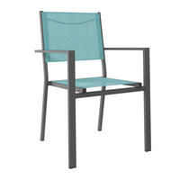 STAPELSESSEL Aluminium Anthrazit, Blau  - Blau/Anthrazit, Design, Textil/Metall (57/88/58cm) - Ambia Garden