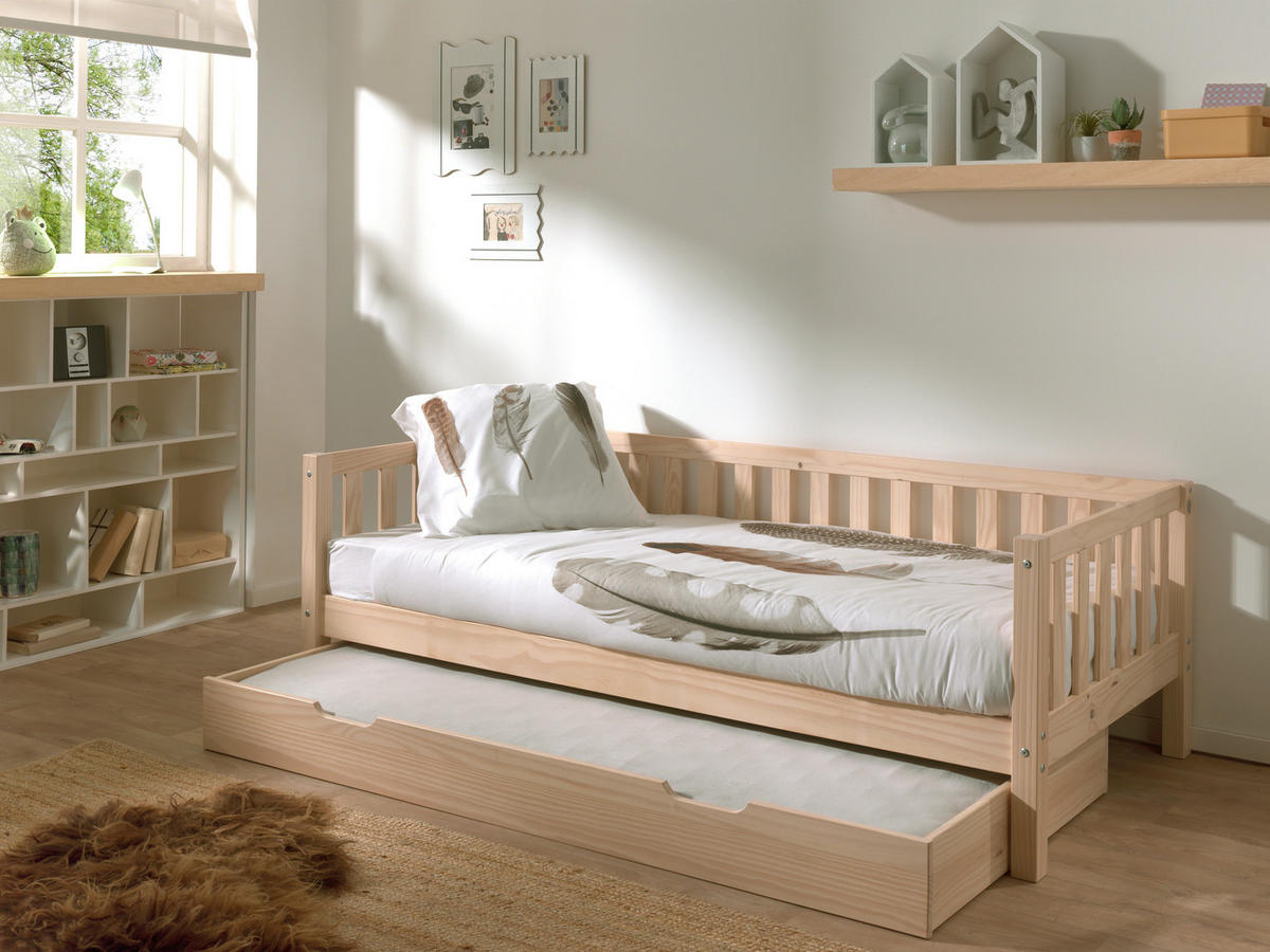 AUSZIEHBETT 90/200 cm  in Kieferfarben  - Kieferfarben, MODERN, Holz/Holzwerkstoff (90/200cm) - MID.YOU