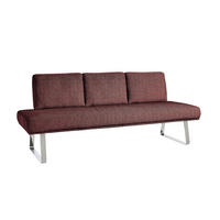 SITZBANK 209/92/78 cm  in Rosa  - Chromfarben/Rosa, Design, Textil/Metall (209/92/78cm) - Dieter Knoll