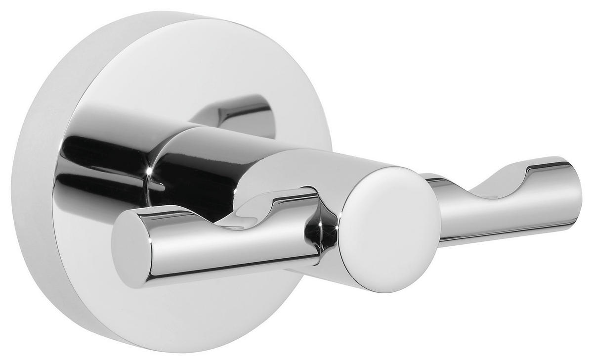 DOPPELHAKEN Chromfarben  - Chromfarben, Basics, Metall (7,5/5/6,2cm) - Tesa