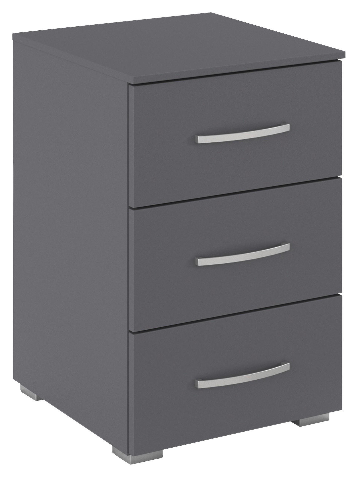 NACHTKÄSTCHEN 40/61/42 cm  in Grau  - Alufarben/Grau, KONVENTIONELL, Holzwerkstoff/Kunststoff (40/61/42cm) - Xora