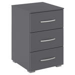 NACHTKÄSTCHEN 40/61/42 cm  in Grau  - Alufarben/Grau, KONVENTIONELL, Holzwerkstoff/Kunststoff (40/61/42cm) - Xora