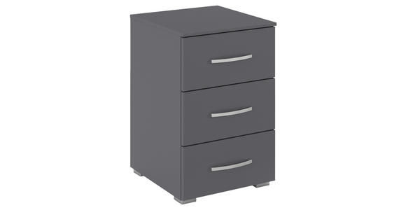 NACHTKÄSTCHEN 40/61/42 cm  in Grau  - Alufarben/Grau, KONVENTIONELL, Holzwerkstoff/Kunststoff (40/61/42cm) - Xora