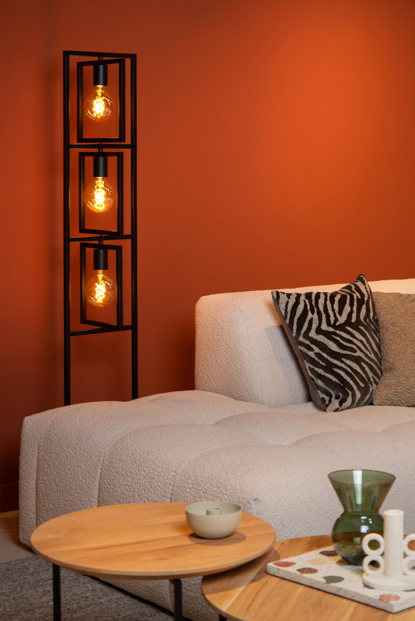 STEHLEUCHTE 26/34/145 cm    - Schwarz, Design, Metall (26/34/145cm) - Lucide