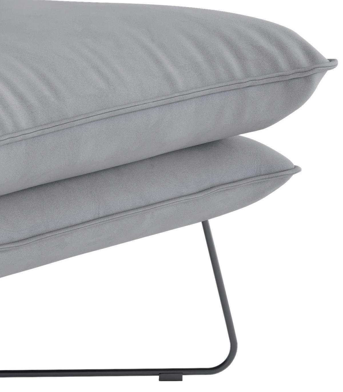 KŘESLO, textil, světle šedá - černá/světle šedá, Design, kov/textil (72/84/90cm) - Livetastic