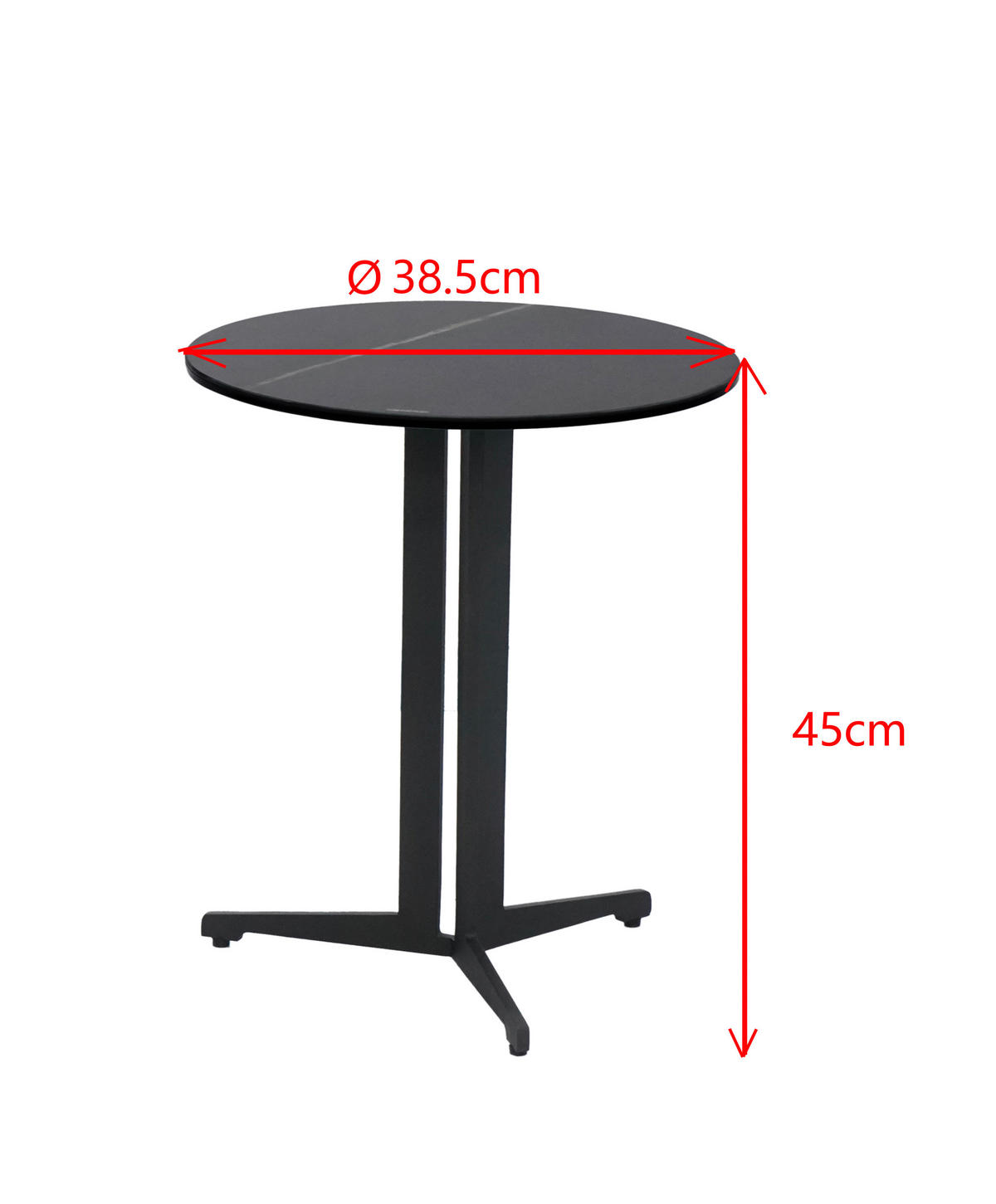 BEISTELLTISCH in Metall, Glas, Keramik 40/40/45 cm  - Schwarz, Design, Glas/Keramik (40/40/45cm) - Novel
