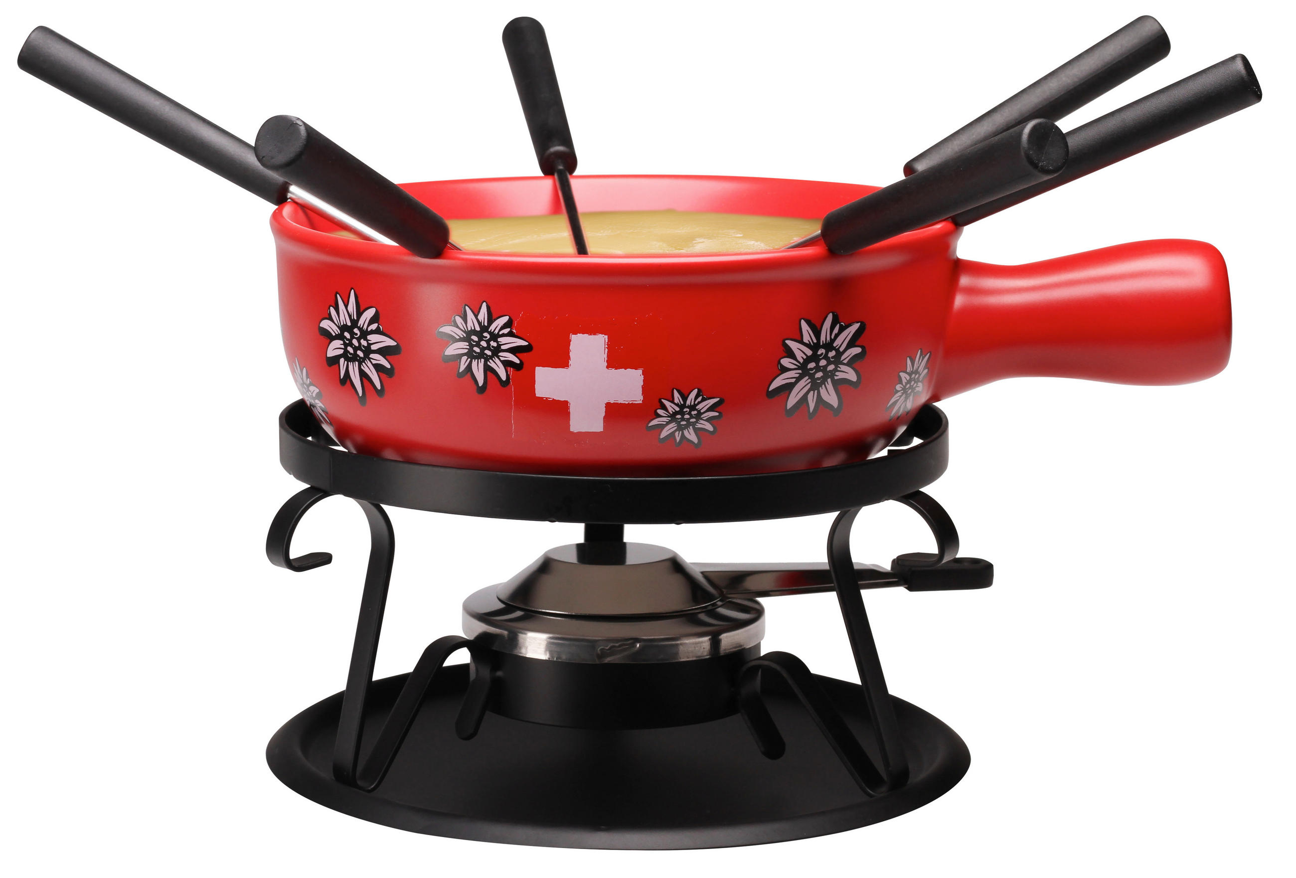 FONDUESET  - Rot, Basics, Keramik (30.5/22/21cm) - Nouvel