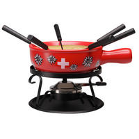 FONDUESET  - Rot, Basics, Keramik (30.5/22/21cm) - Nouvel