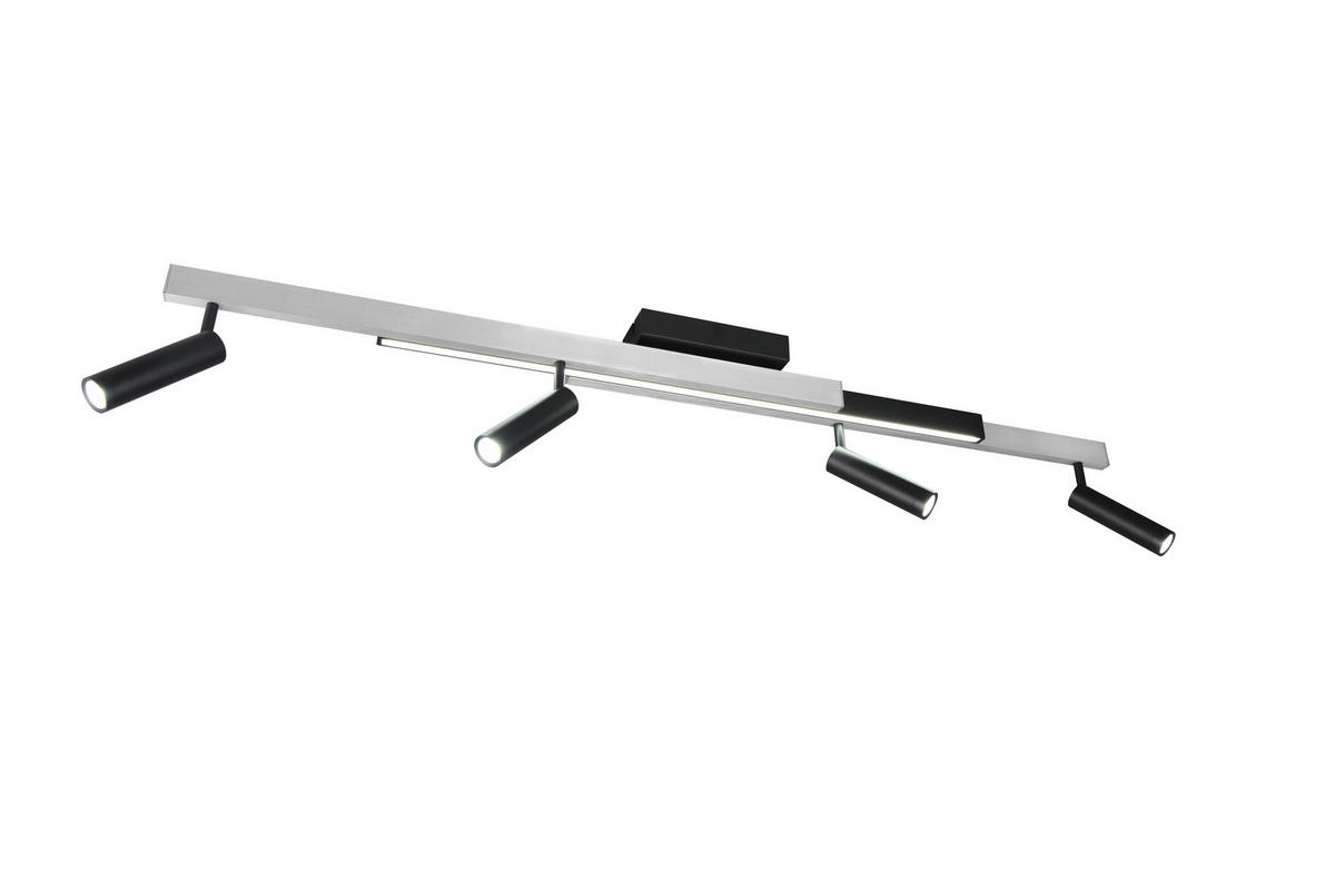 LED-STRAHLER 133/23/8,5 cm   - Schwarz/Alufarben, Basics, Metall (133/23/8,5cm)