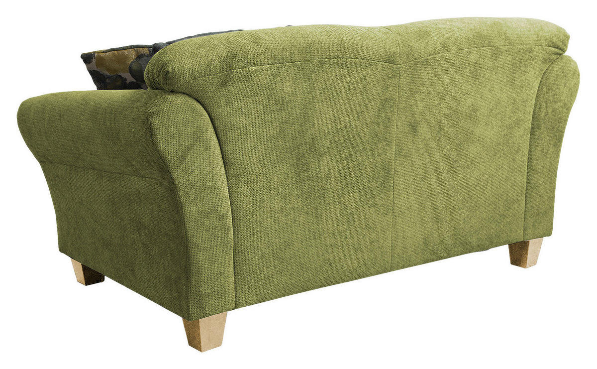 2-SITZER-SOFA in Flachgewebe Grün  - Naturfarben/Grün, Konventionell, Holz/Textil (163/84/89cm) - Sit & More