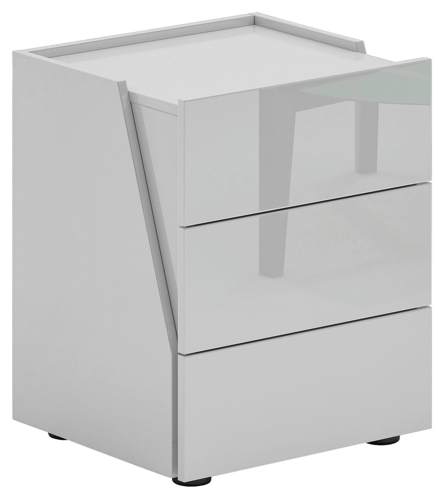 NACHTSCHRANK 48,3/59,5/44,3 cm  - Schwarz/Weiß, Design, Holzwerkstoff/Kunststoff (48,3/59,5/44,3cm) - Novel