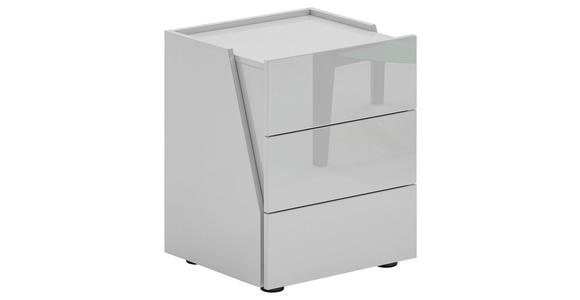 NACHTSCHRANK 48,3/59,5/44,3 cm - Schwarz/Weiß, Design, Holzwerkstoff/Kunststoff (48,3/59,5/44,3cm) - Novel