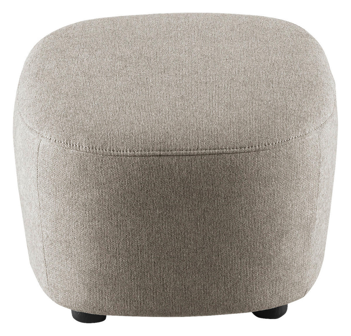 HOCKER Webstoff Beige  - Beige/Schwarz, Design, Kunststoff/Textil (54/41/57cm) - SetOne by Musterring