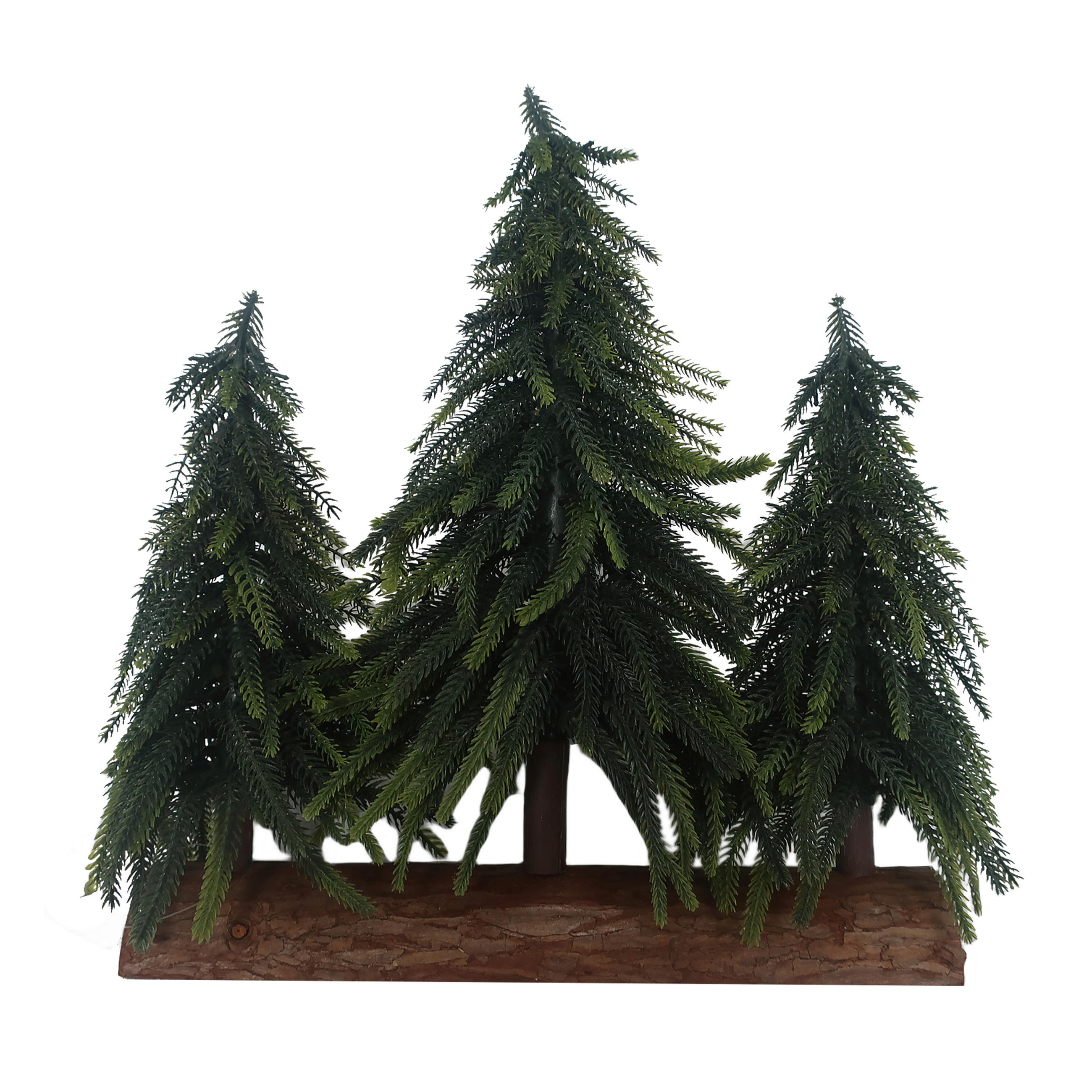 DEKOBAUM  - Ecru/Grün, LIFESTYLE, Holz/Kunststoff (35cm) - X-Mas