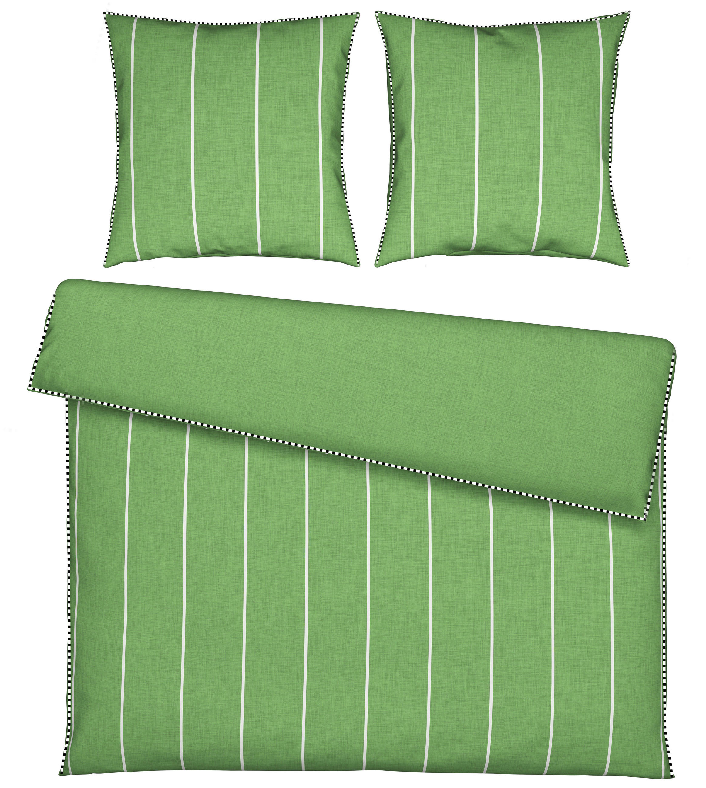WENDEBETTWÄSCHE Crest Renforcé 200/200 cm  - Grün, Textil (200/200cm) - Novel
