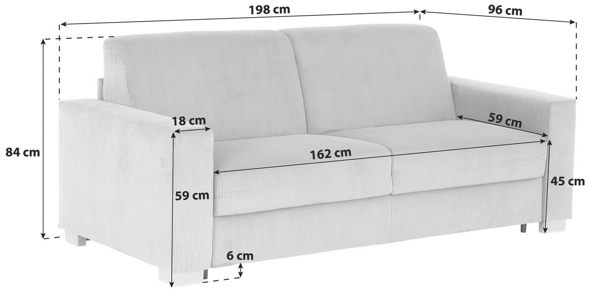 SCHLAFSOFA Grün  - Schwarz/Naturfarben, MODERN, Holz (198/84/96cm) - Livetastic