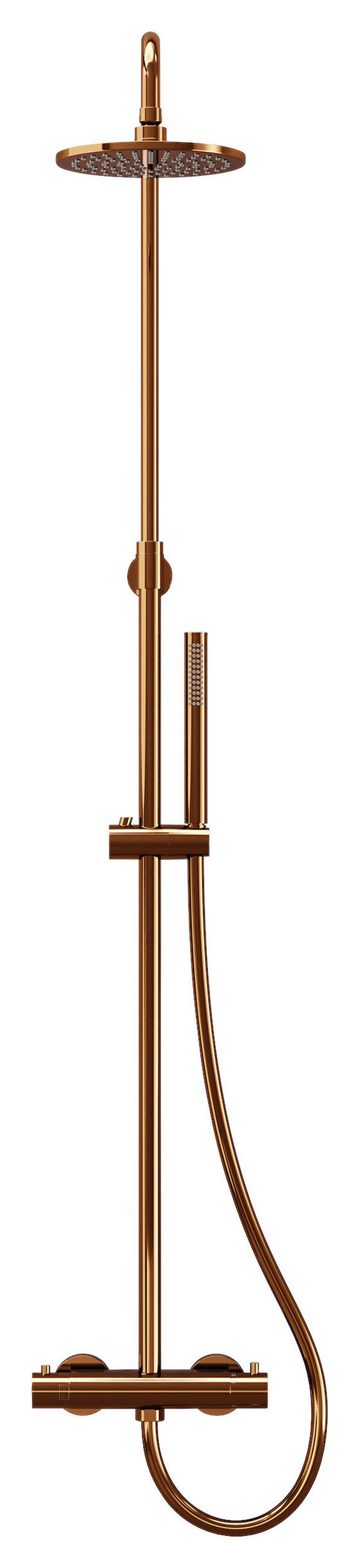 ÜBERKOPFBRAUSESET  - Roségold, MODERN, Metall (26,4/100-146/56,5cm)