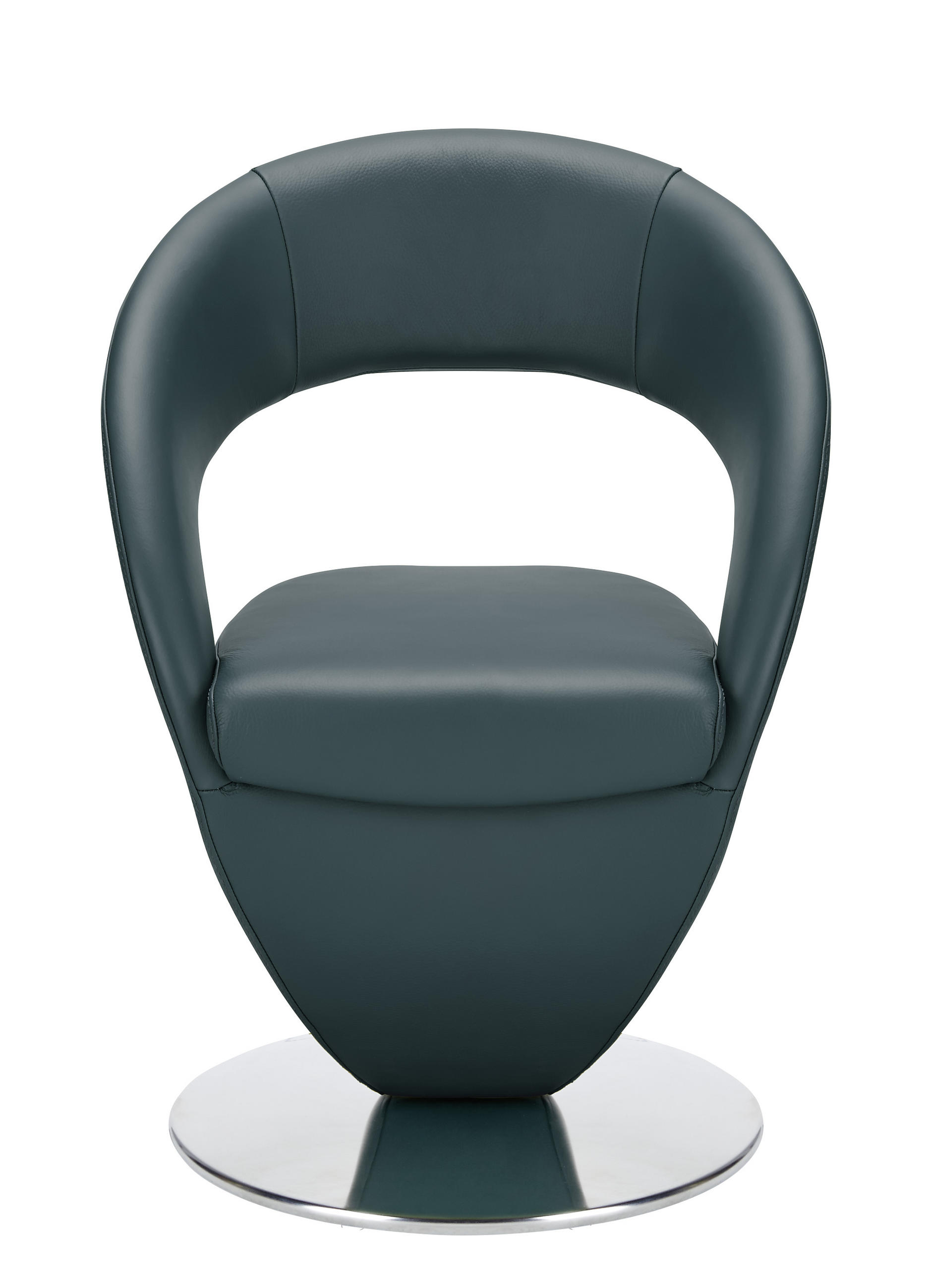 STUHL Echtleder Türkis, Edelstahlfarben Lederauswahl, Stoffauswahl, Typenauswahl - Türkis/Edelstahlfarben, Design, Leder/Metall (62/86/61cm) - Moderano