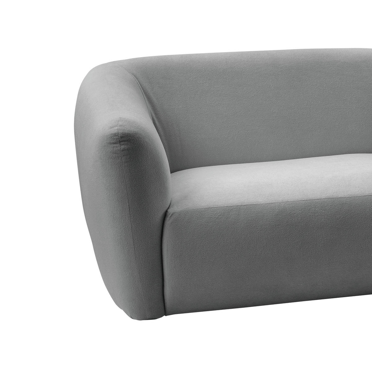 ECKSOFA in Mikrofaser Silberfarben  - Silberfarben/Schwarz, Modern, Kunststoff/Textil (276/182cm) - Livetastic