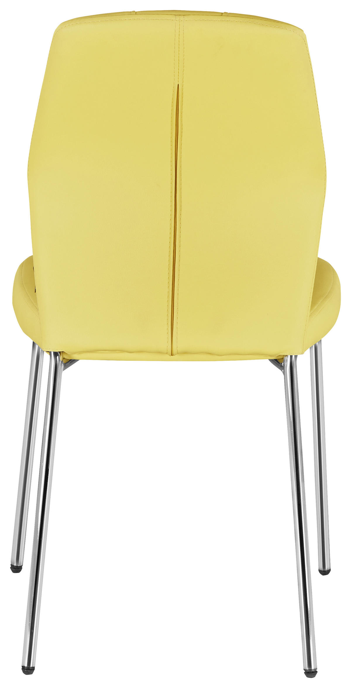 SCAUN in metal, textil galben, culoare crom  - galben/culoare crom, Design, metal/textil (47/90/58cm) - Carryhome