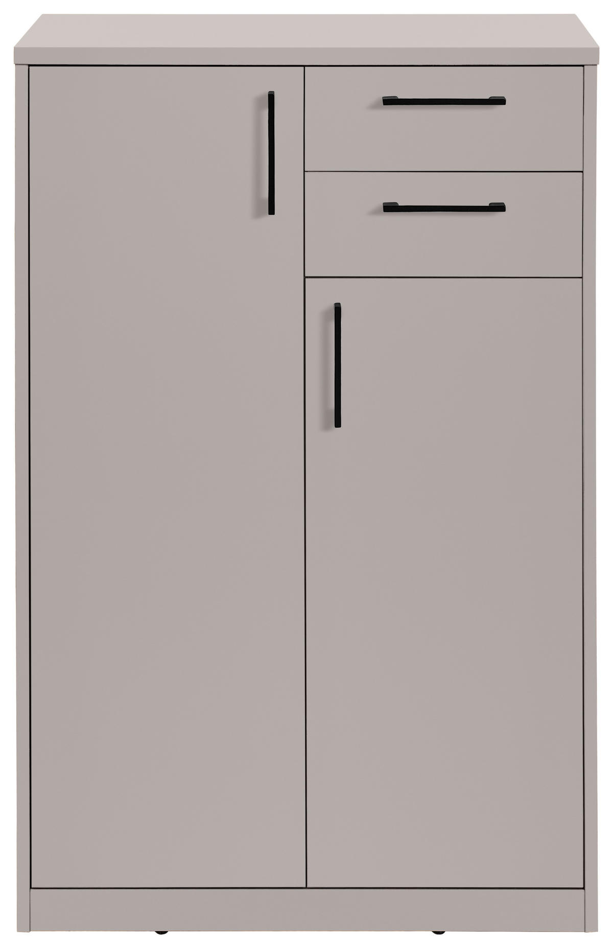 KOMMODE  in 72/110/36 cm  - Kaschmir/Schwarz, Basics, Holzwerkstoff/Kunststoff (72/110/36cm) - Xora