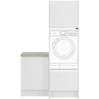 WASCHMASCHINENSCHRANK 123/206,2/58 cm  in Weiß  - Weiß, Basics, Holzwerkstoff (123/206,2/58cm) - Impuls