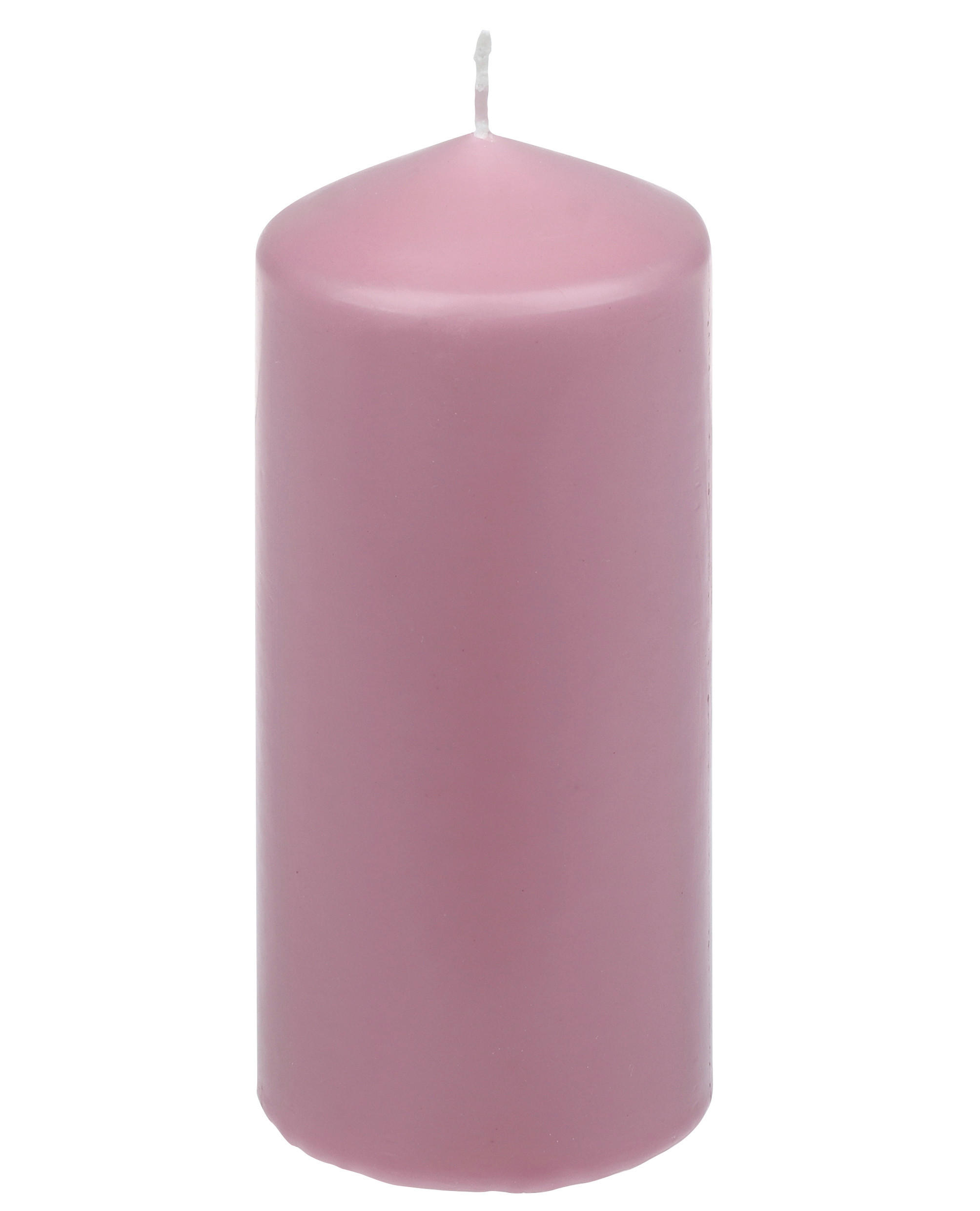 KERZE - Dunkelrosa, Basics, Paraffin (6,7/15,0cm) - Steinhart