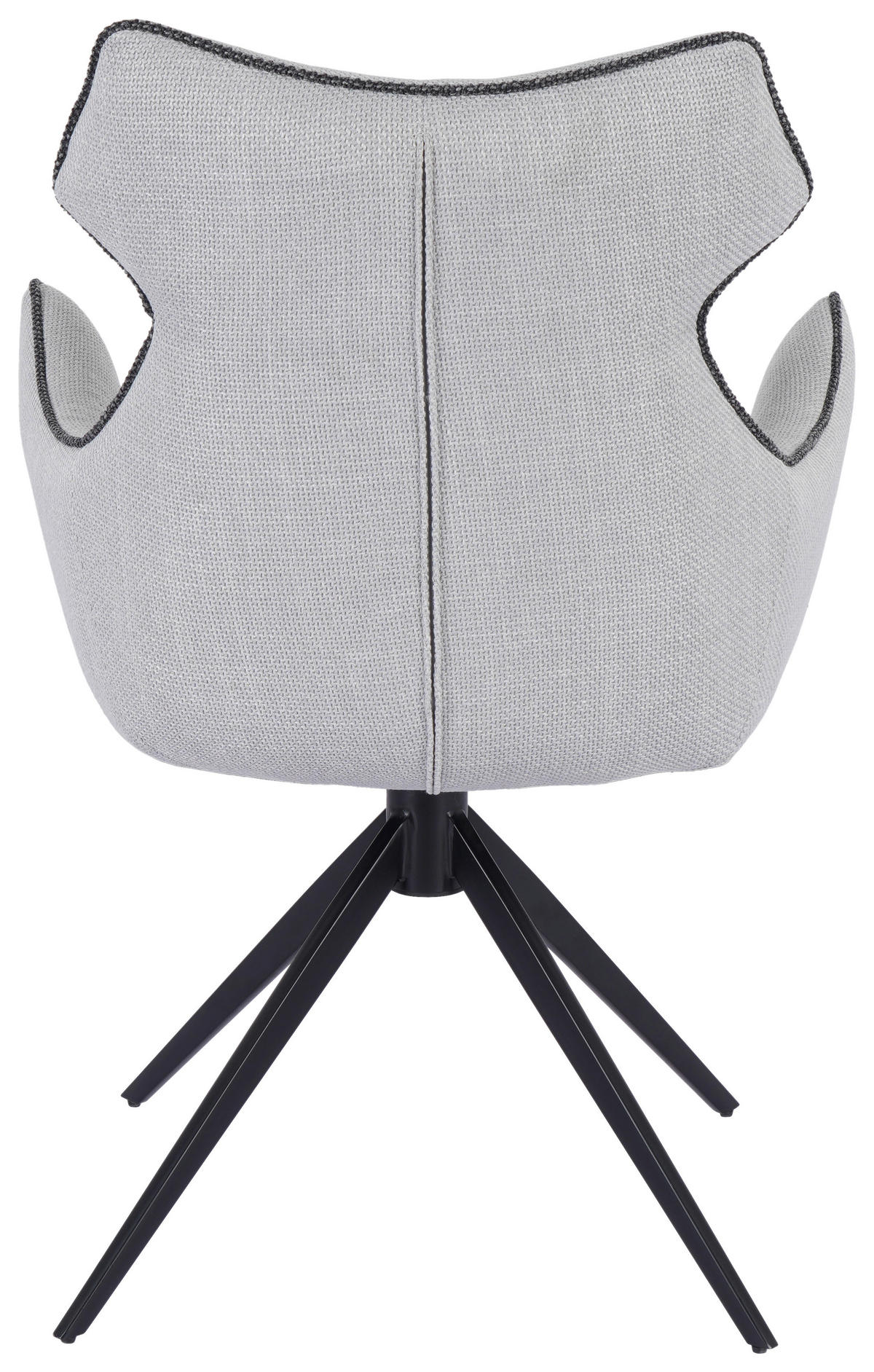 SCAUN CU BRAțE in negru, gri deschis  - gri deschis/negru, Design, metal/textil (59/90/64cm) - Novel