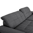 ECKSOFA in Webstoff Dunkelgrau  265/180 cm  - Dunkelgrau/Schwarz, Design, Textil/Metall (265/180cm) - Carryhome